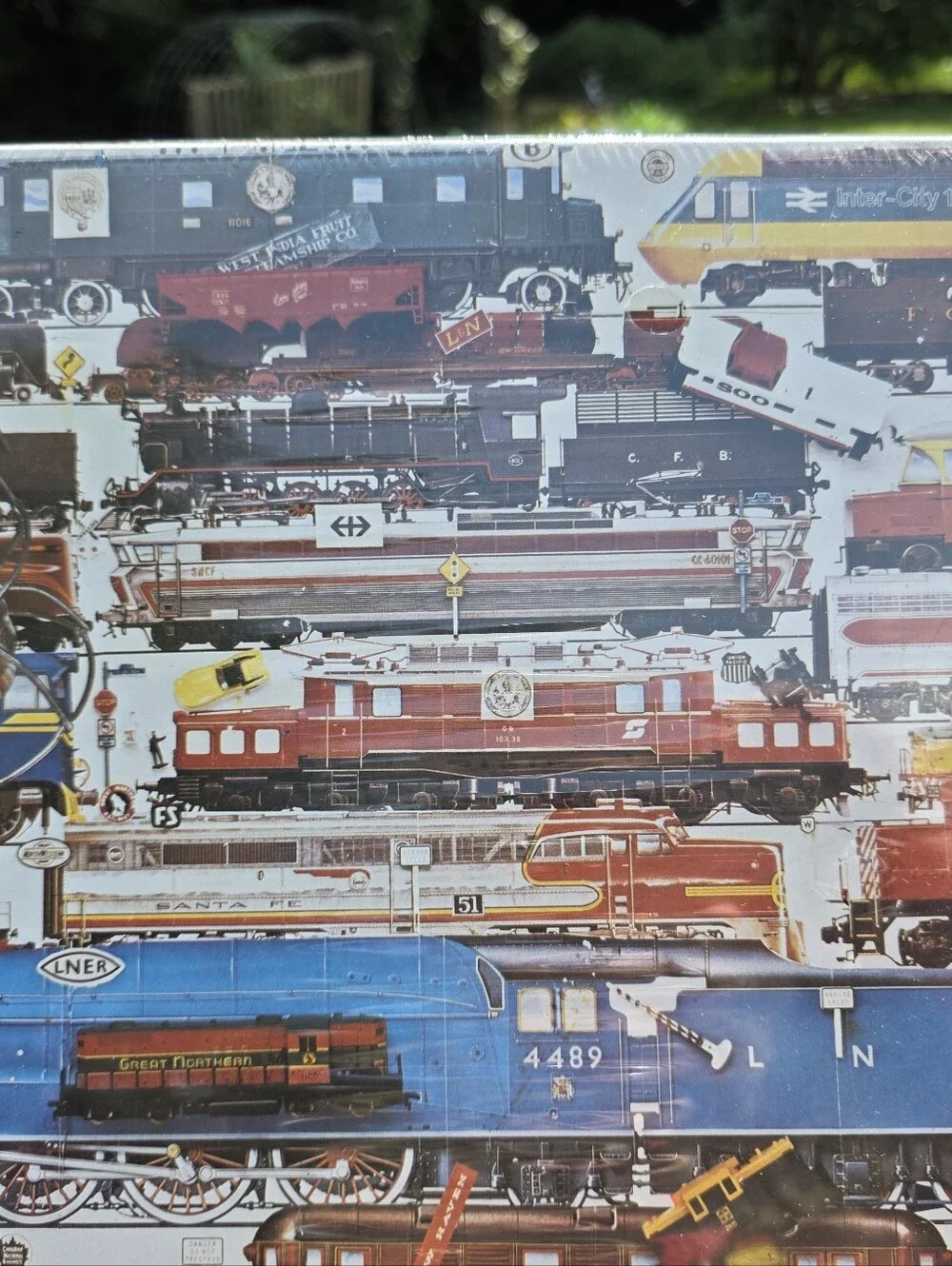 600 piece Nordevco Challenger Puzzle All Aboard NEW Trains Railroad puzzle
